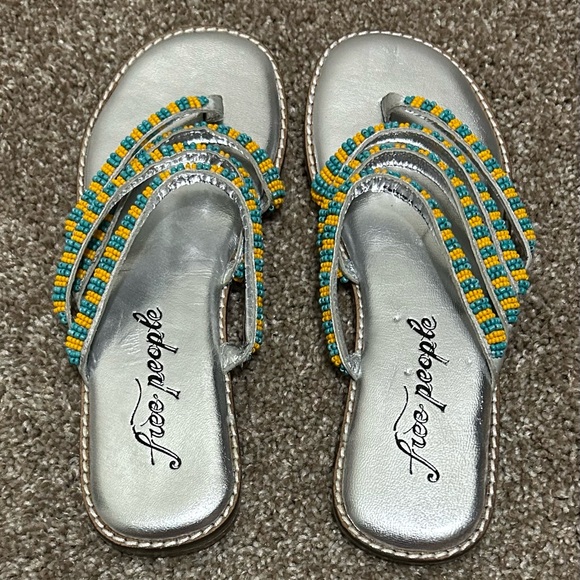 NWOT Free People Beatrice Beaded Flat Sandal - Picture 9 of 9